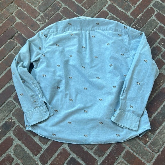 J. Crew Slim Oxford Embroidered Dog Button Down size XL - Picture 6 of 6